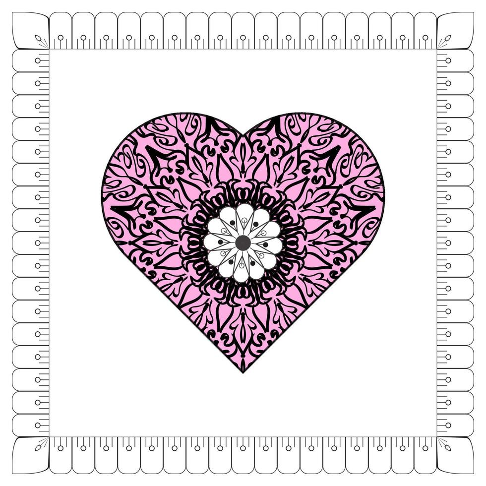 motif circulaire en forme de mandala avec fleur pour la décoration de tatouage mandala au henné vecteur