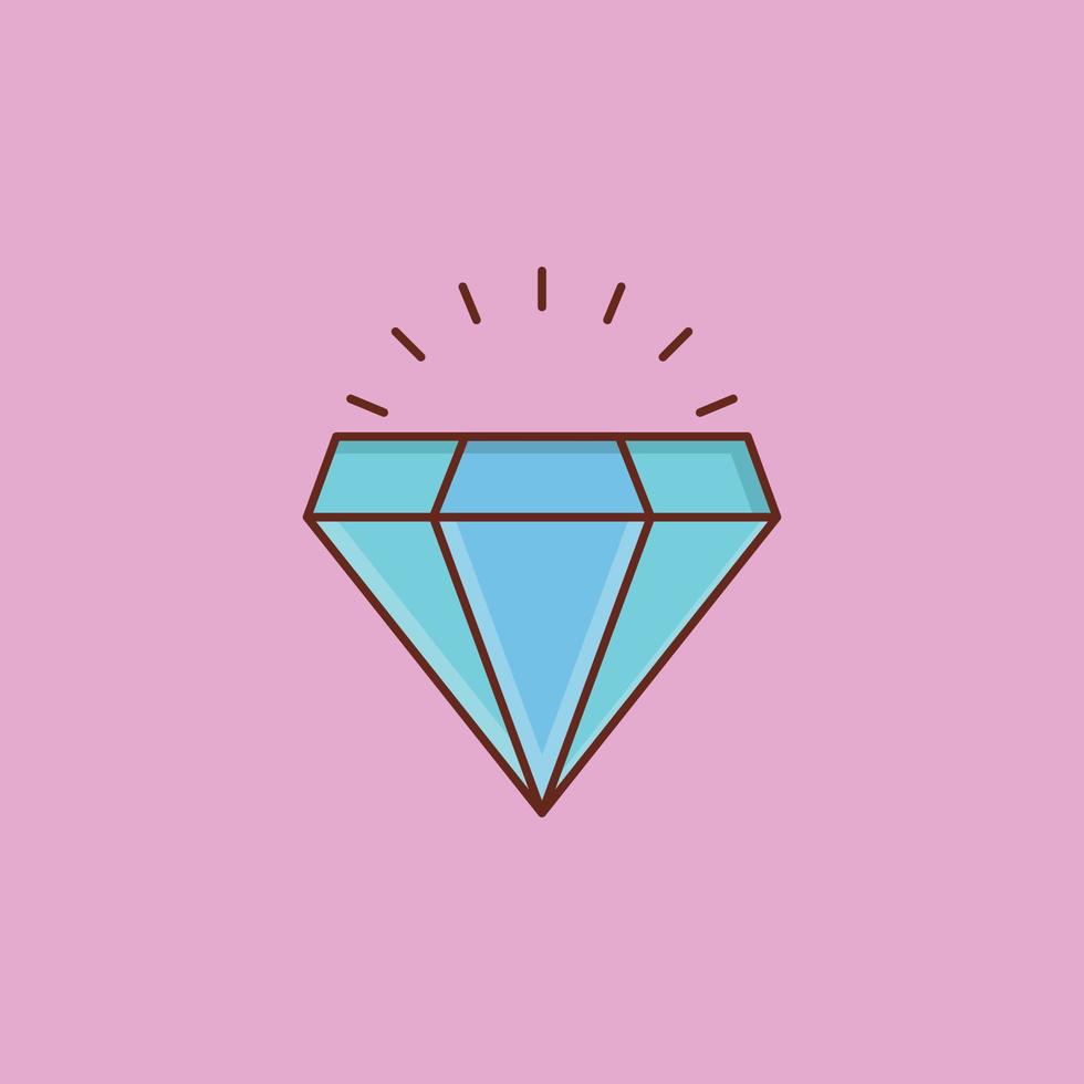 illustration vectorielle de diamant sur un fond transparent. symboles de qualité supérieure. icône plate de vecteur pour le concept et la conception graphique.