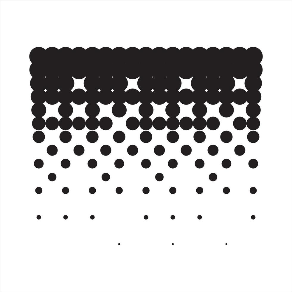 vecteur de conception de points de demi-teintes noir et blanc simple
