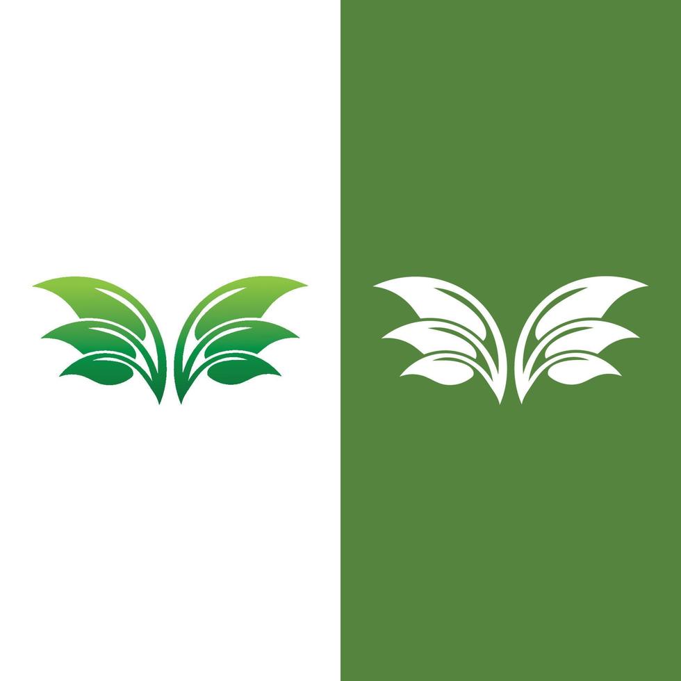 logos de l'écologie des feuilles d'arbre vert vecteur