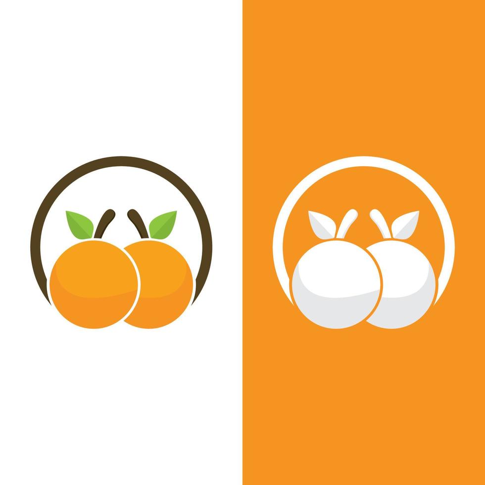 illustration d'icône de vecteur de conception de logo orange