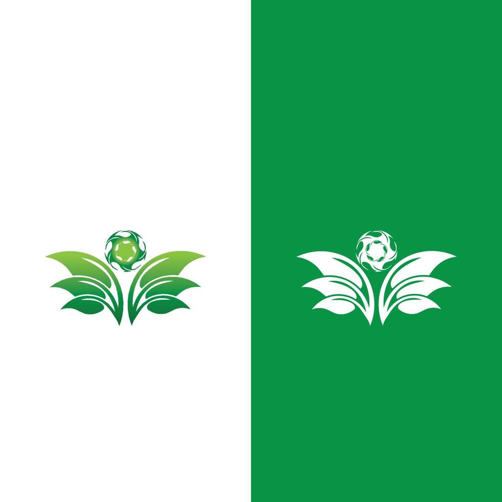 logos de l'écologie des feuilles d'arbre vert vecteur