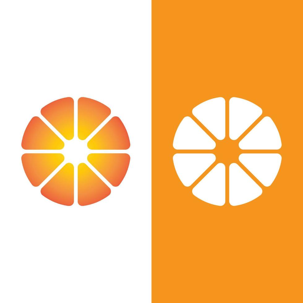 illustration d'icône de vecteur de conception de logo orange