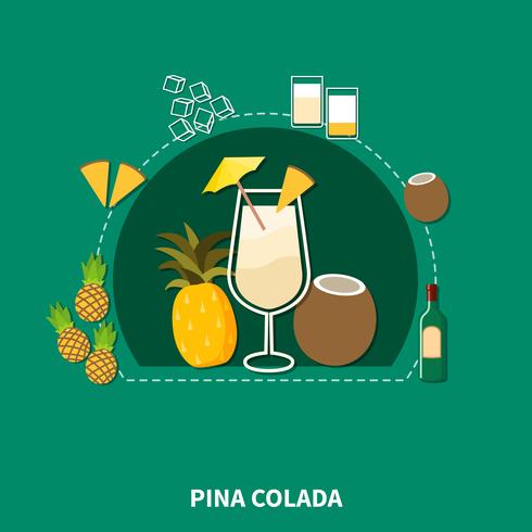 Modèle de recette de cocktail vecteur