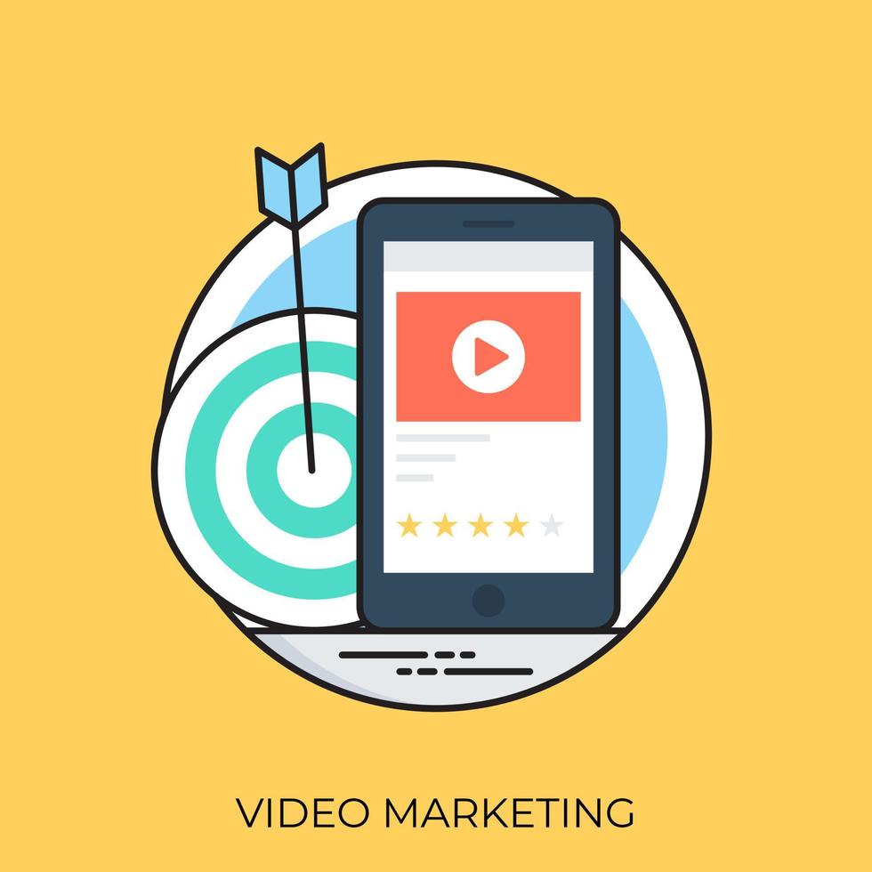 concepts de marketing vidéo vecteur