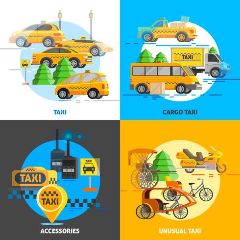 Concept de service de taxi vecteur