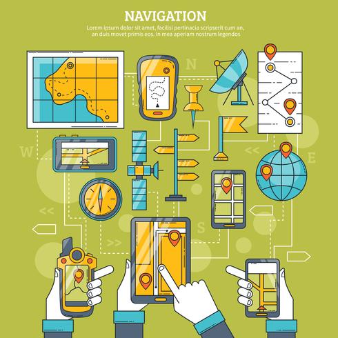 Illustration vectorielle de navigation vecteur