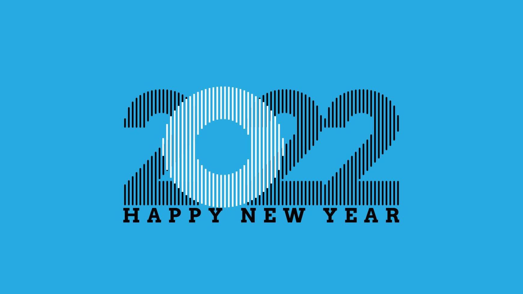 bonne année 2022 création de logo de concept d'affiche. Modèle de logo de typographie 2022 pour la célébration et la décoration de la saison vecteur