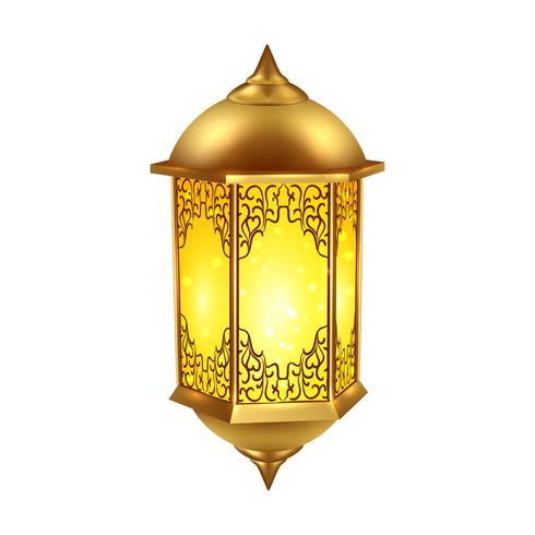 Icône de lampe réaliste Ramadan vecteur