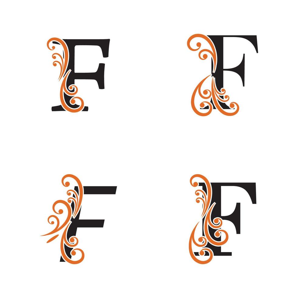 lettre créative f logo design vecteur modèle symbole logotype.