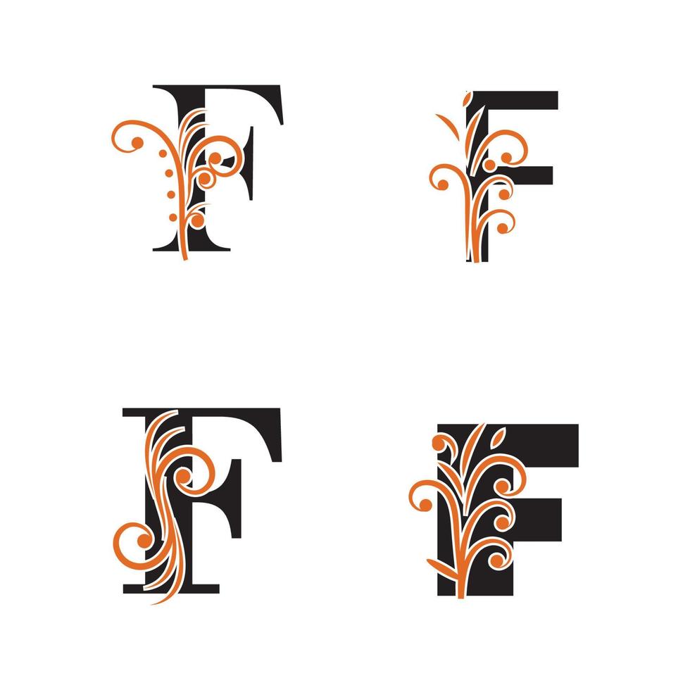 lettre créative f logo design vecteur modèle symbole logotype.