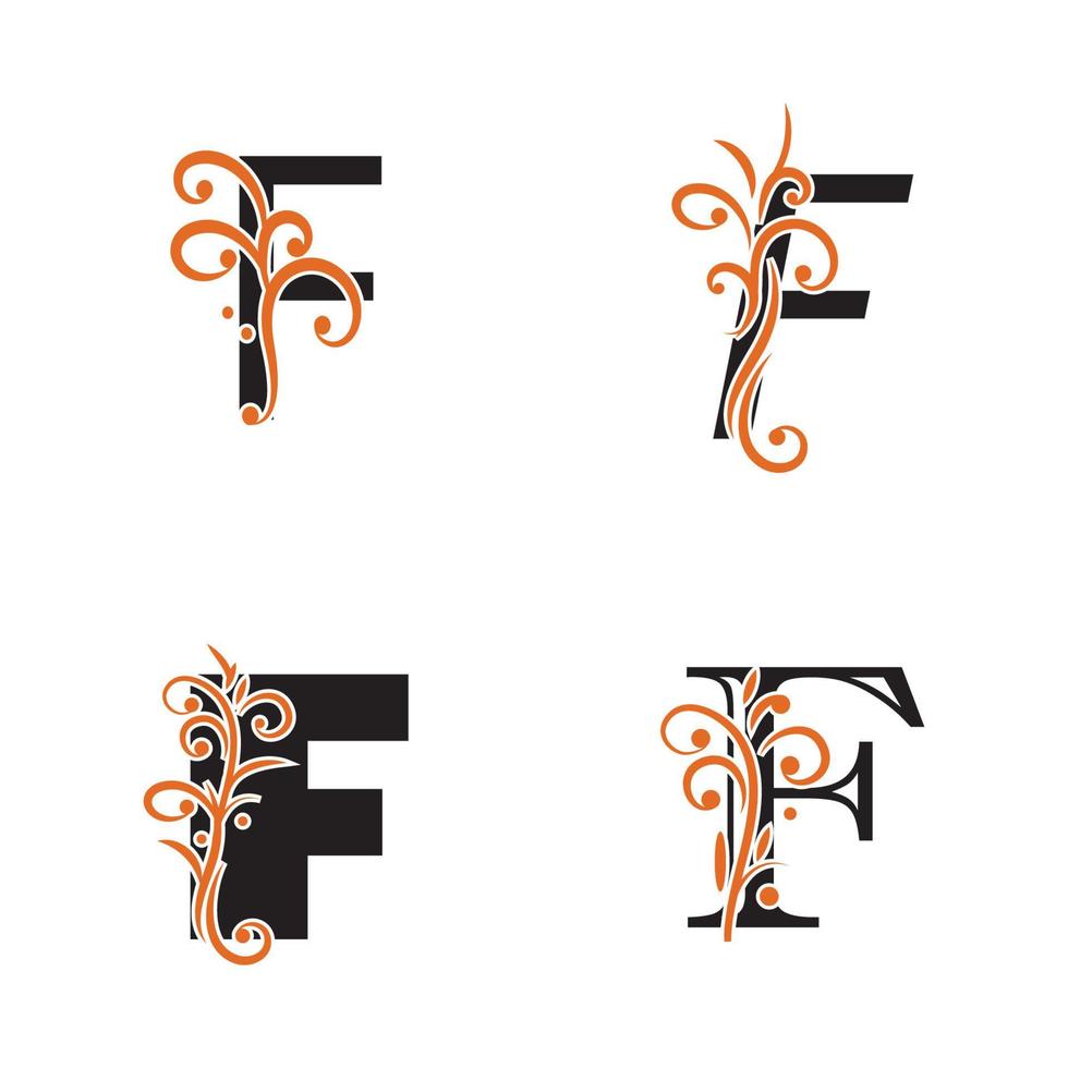 lettre créative f logo design vecteur modèle symbole logotype.