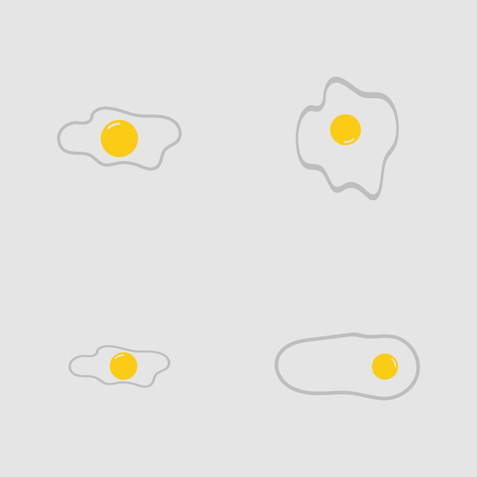 omelette, icône, oeuf, vecteur, illustration vecteur