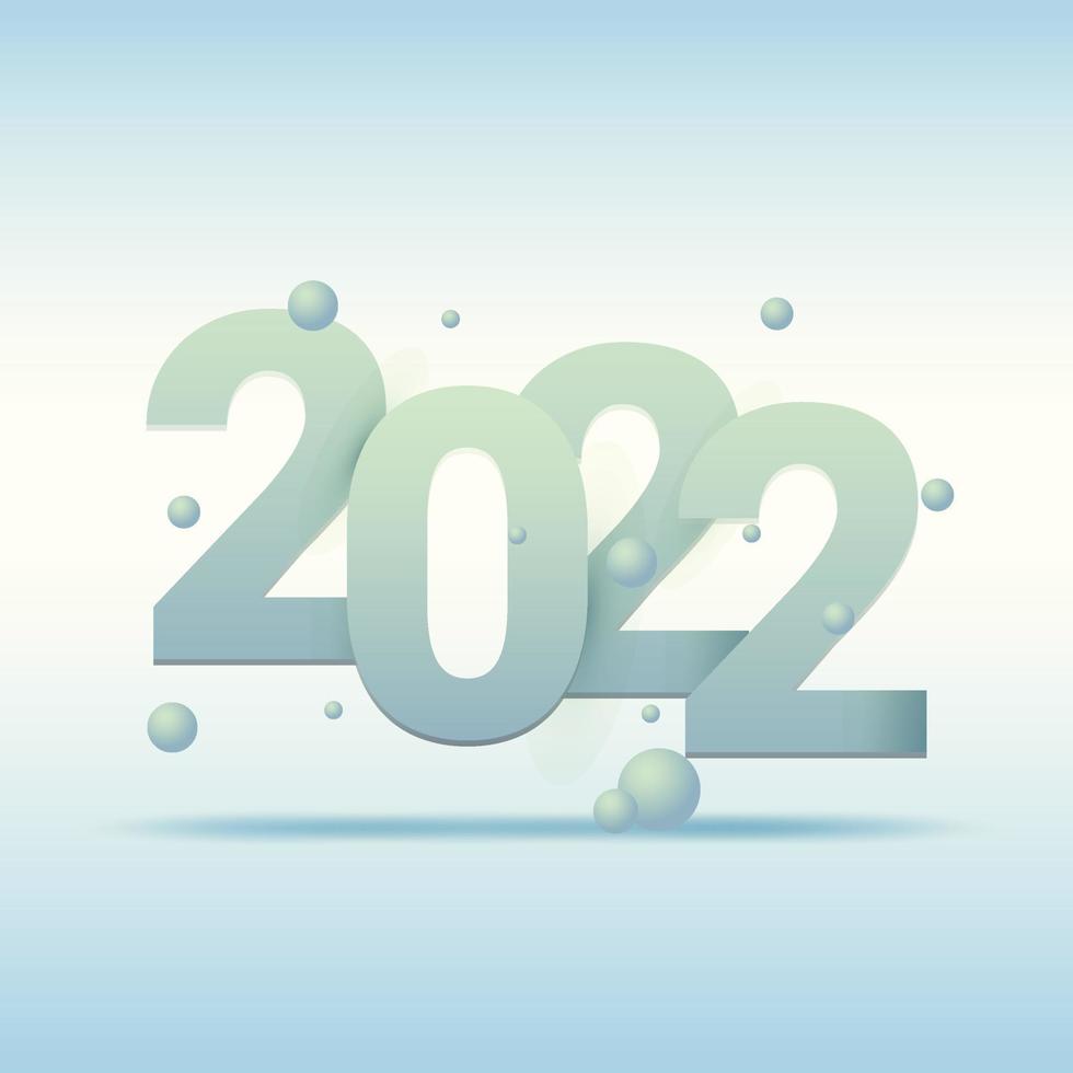 Conception de fond de bonne année 2022. carte de voeux, bannière, affiche. illustration vectorielle. vecteur