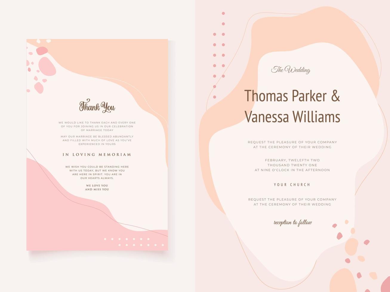 modèle d'invitation de mariage avec style memphis vecteur