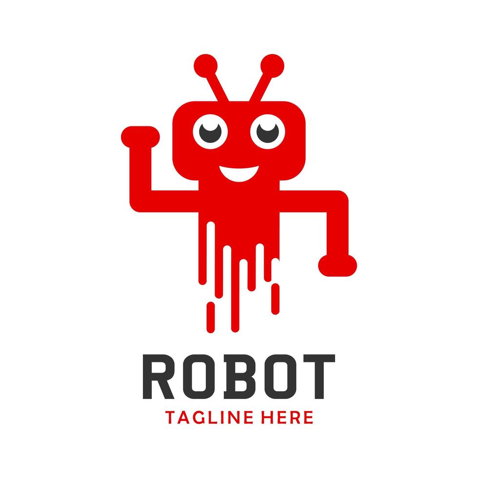 création de logo de robot vecteur