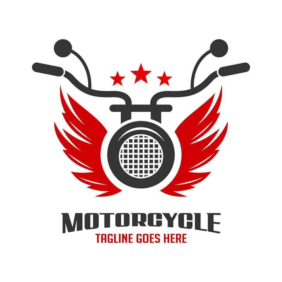 logo aile et moto vecteur