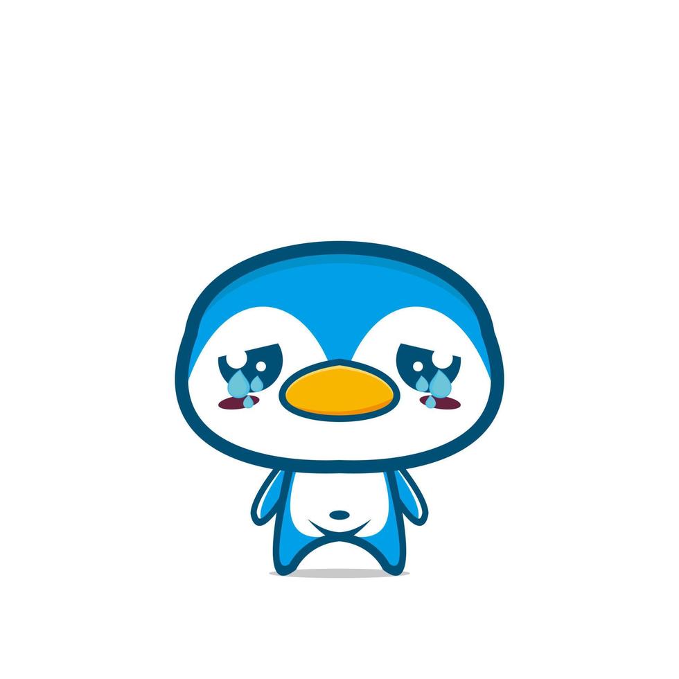 personnage de mascotte de conception de pingouin de dessin animé mignon vecteur