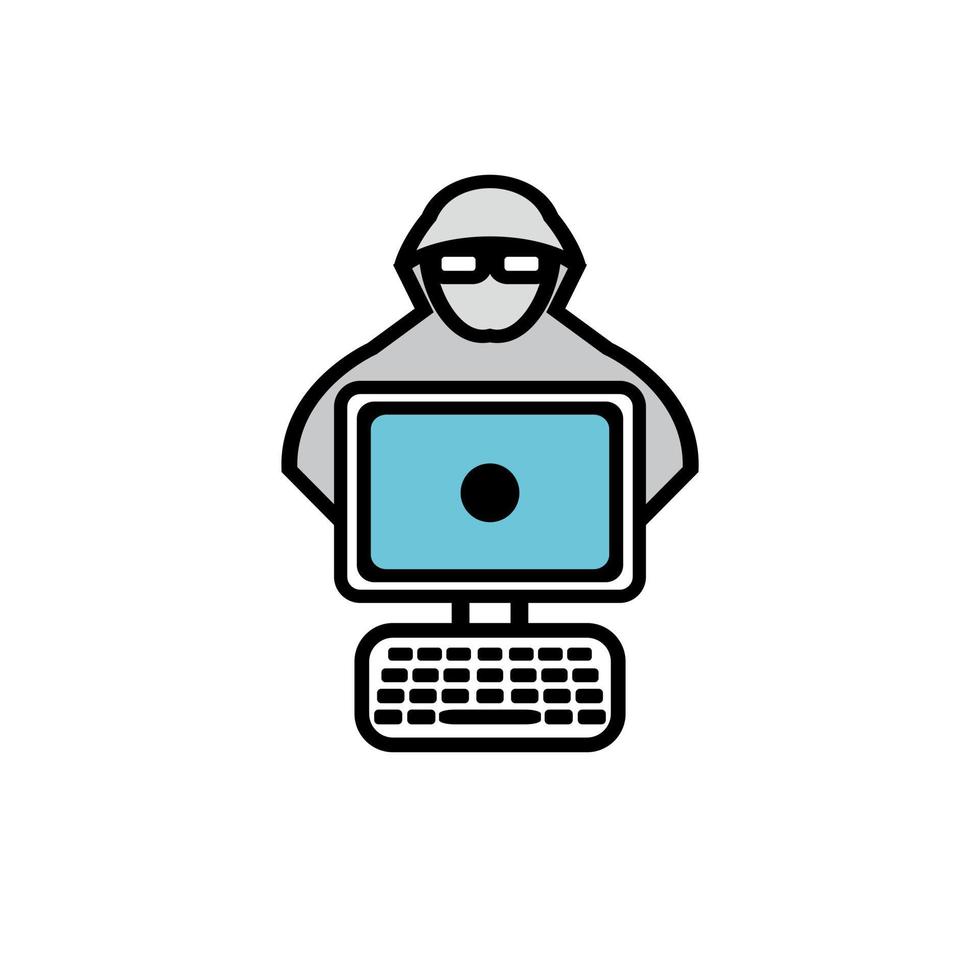 illustration de la cybercriminalité technologie numérique vecteur