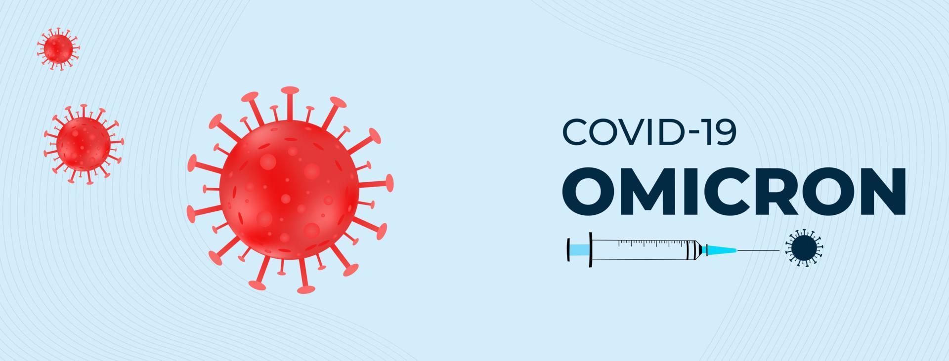 omicron nouvelle variante de la conception vectorielle covid-19 vecteur