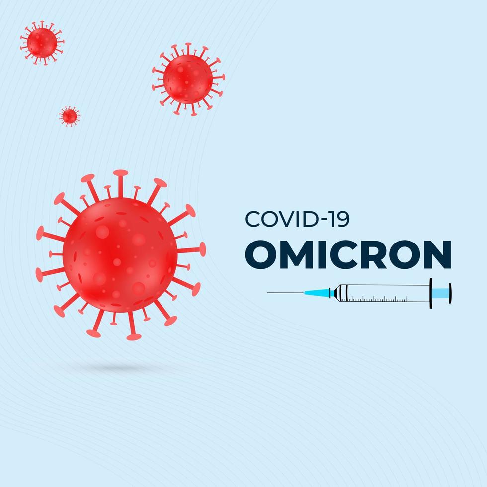 omicron nouvelle variante de la conception vectorielle covid-19 vecteur