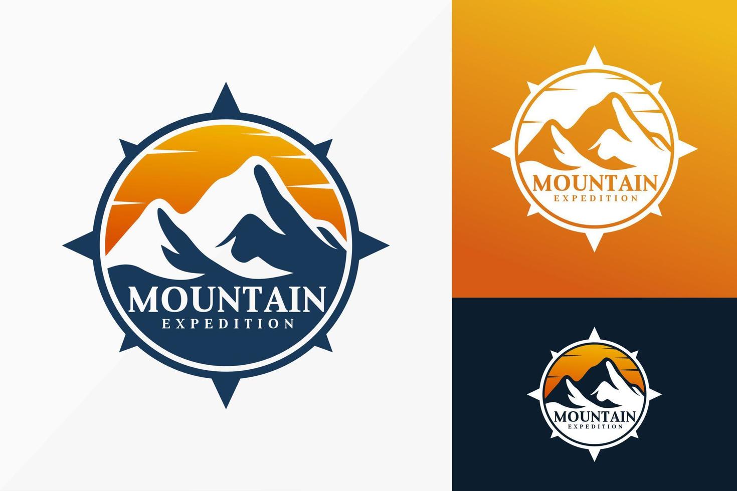 conception de vecteur de logo d'aventure de montagne vintage. emblème abstrait, concept de conception, logos, élément de logotype pour le modèle.