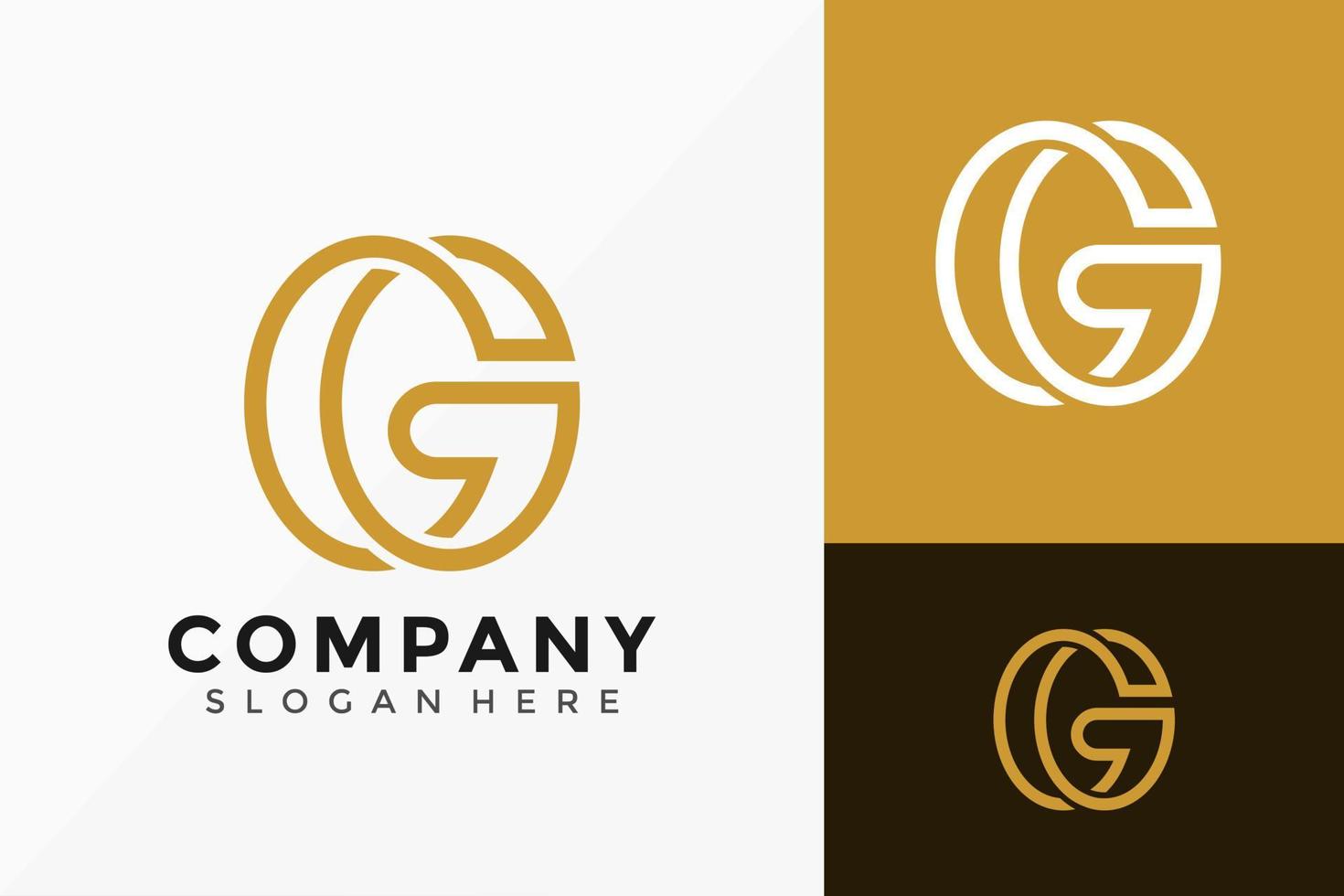 lettre g logo icône vector design. modèle d'illustration vectorielle de luxe, simple, minimal et élégant pour la conception de logo