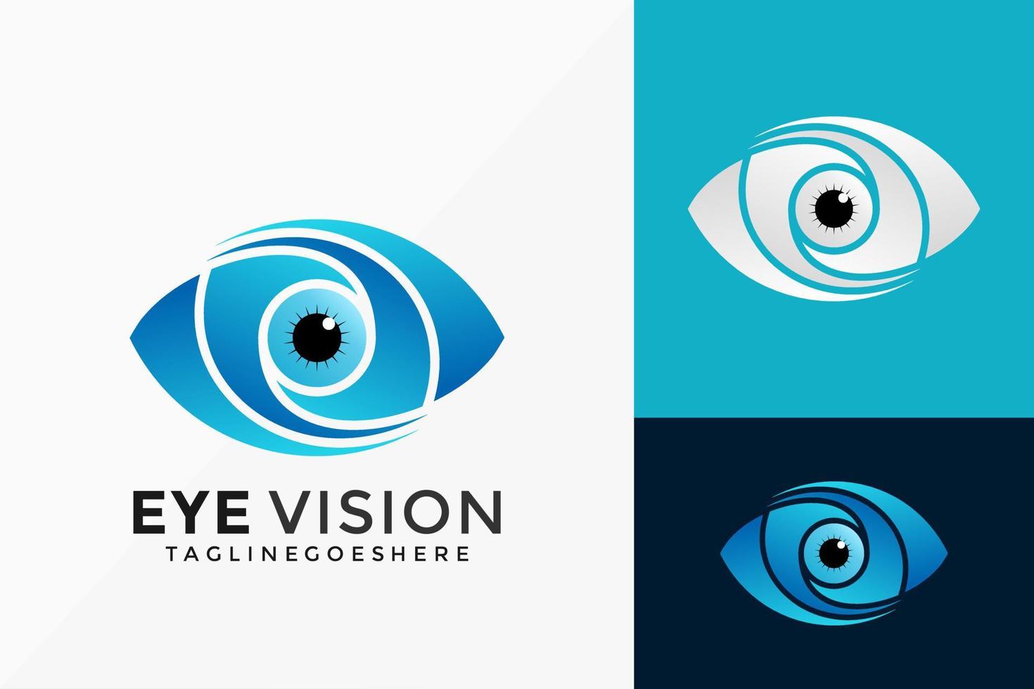 conception de vecteur de logo de vision oculaire. emblème abstrait, concept de conception, logos, élément de logotype pour le modèle.