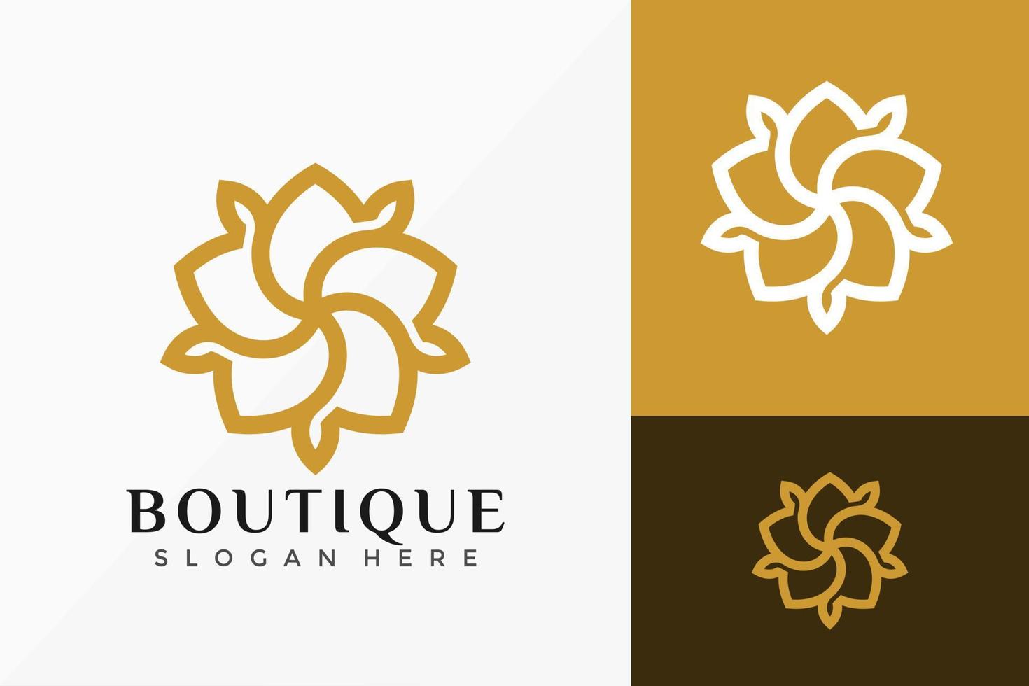 création de vecteur de logo de boutique de star de luxe. emblème abstrait, concept de conception, logos, élément de logotype pour le modèle.
