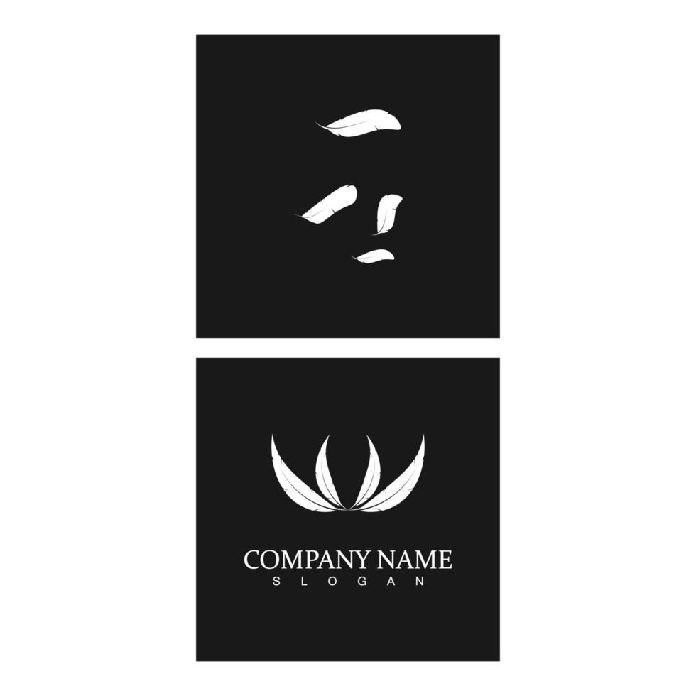 plumes icône vector illustration design logo modèle