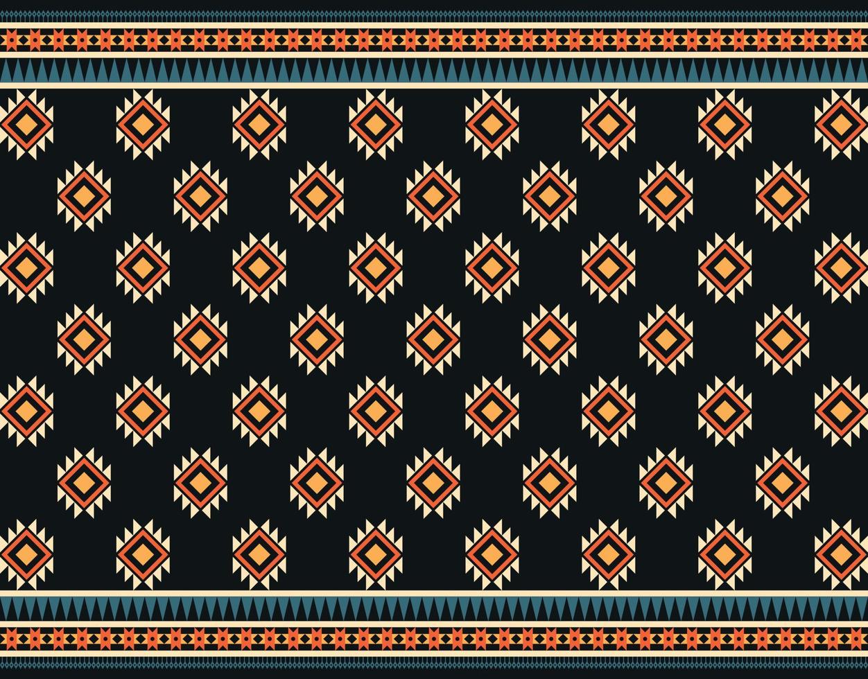 fond de motif oriental ethnique géométrique. conception pour la texture, l'emballage, les vêtements, le batik, le tissu, le papier peint et l'arrière-plan. motif de broderie de motif. vecteur