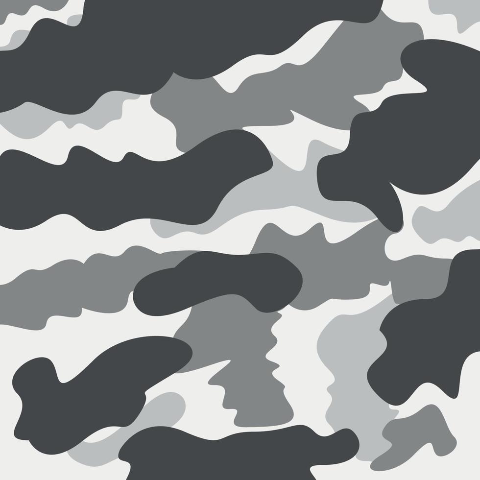 hiver neige gris blanc champ de bataille motif de camouflage abstrait arrière-plan militaire adapté aux vêtements imprimés vecteur