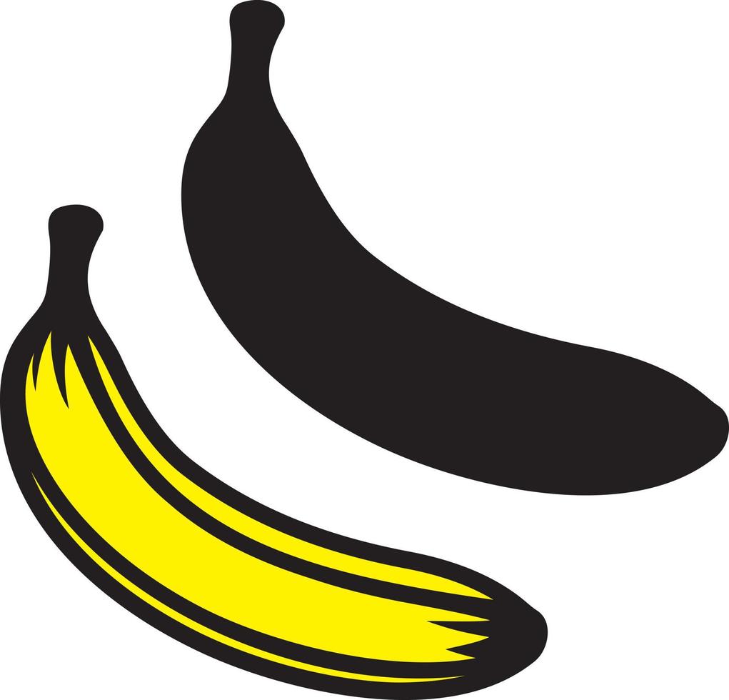 banane simple avec ombre vecteur
