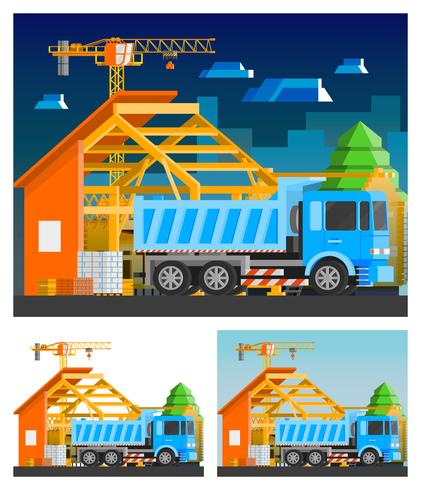 Ensemble de compositions de construction vecteur