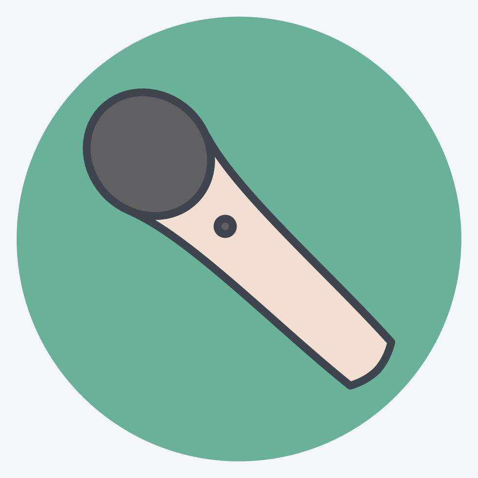 microphone sans fil d'icône - style de compagnon de couleur - illustration simple, bon pour les impressions, les annonces, etc. vecteur