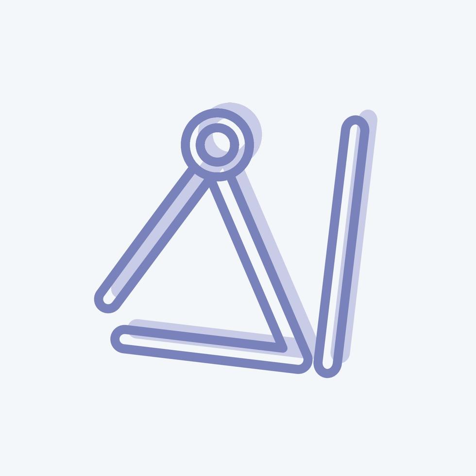 triangle d'icônes - style à deux tons - illustration simple, idéale pour les impressions, les annonces, etc. vecteur