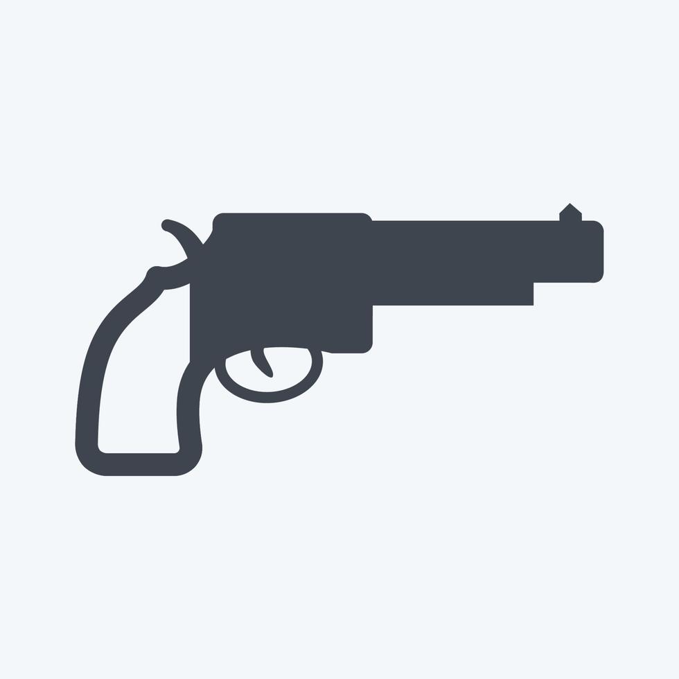 revolver d'icône - style glyphe - illustration simple, bonne pour les impressions, les annonces, etc. vecteur