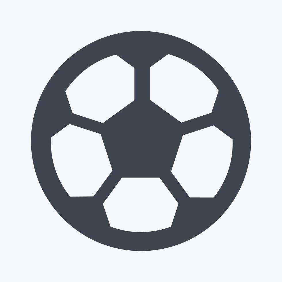 football icône - style glyphe - illustration simple vecteur