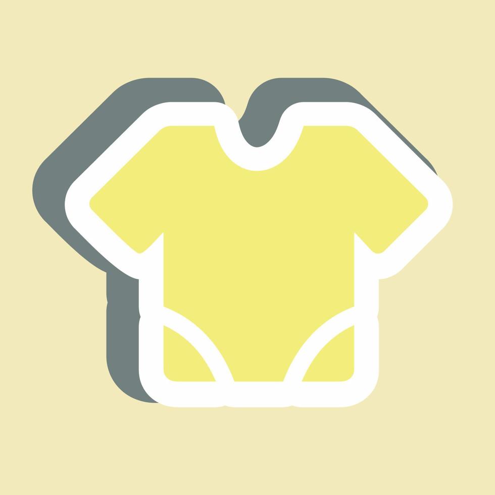 chemise bébé autocollant - illustration simple vecteur