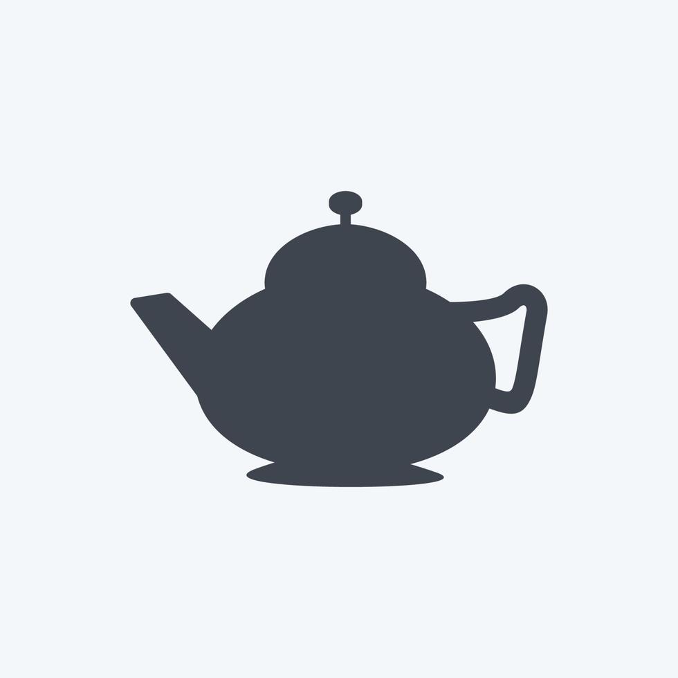thé arabe icône - style glyphe - illustration simple vecteur