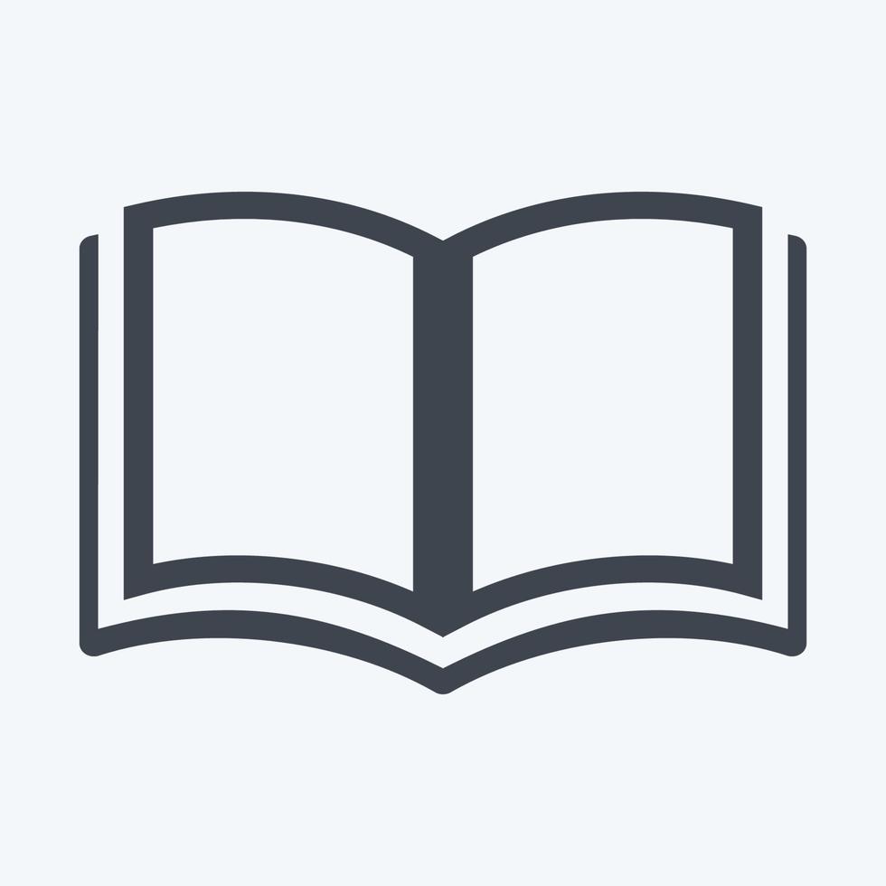 livre saint icône - style glyphe - illustration simple vecteur