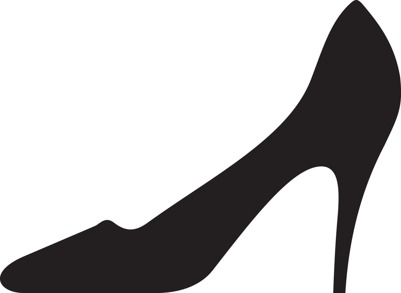 femme chaussures à talons hauts silhouette vecteur