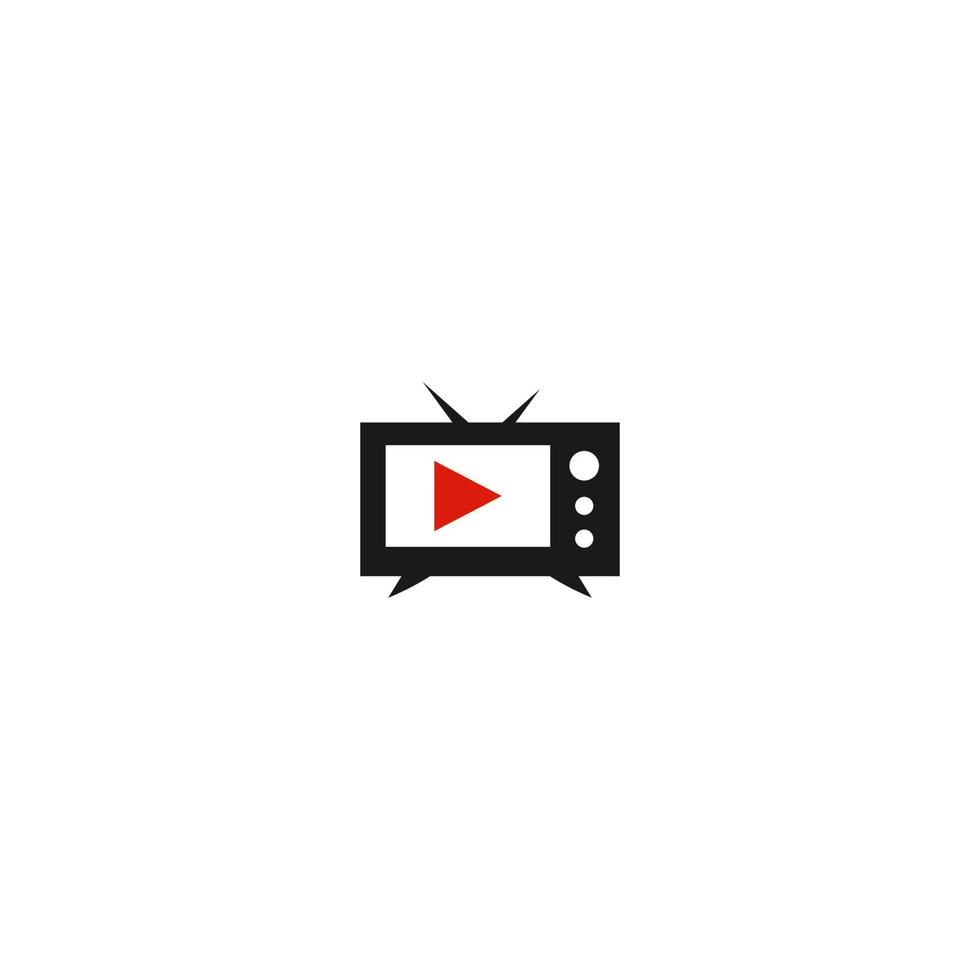 illustration vectorielle du logo de la télévision vidéo vecteur