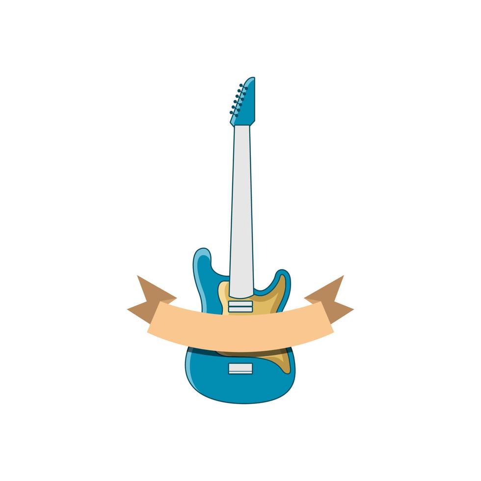 illustration vectorielle du logo du magasin de guitare. parfait à utiliser pour une entreprise de musique vecteur