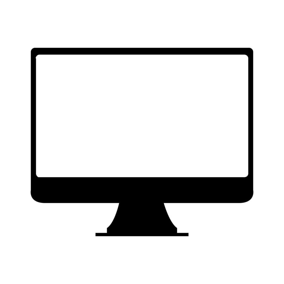 écran d'ordinateur sur fond blanc vecteur