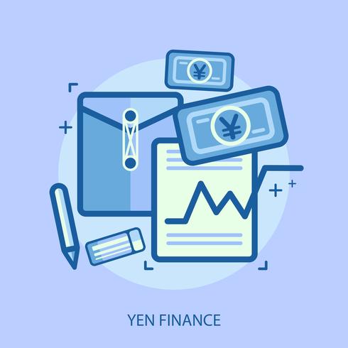 Yen Finance Illustration conceptuelle Design vecteur