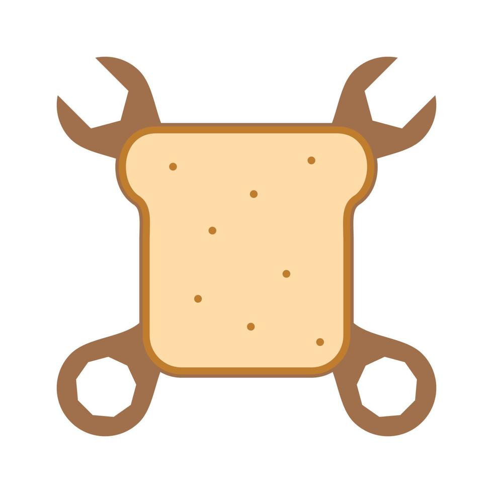 illustration vectorielle du logo du pain. parfait à utiliser pour une entreprise technologique vecteur