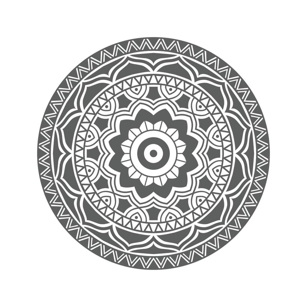 mandala rond pour la page du livre de coloriage vecteur