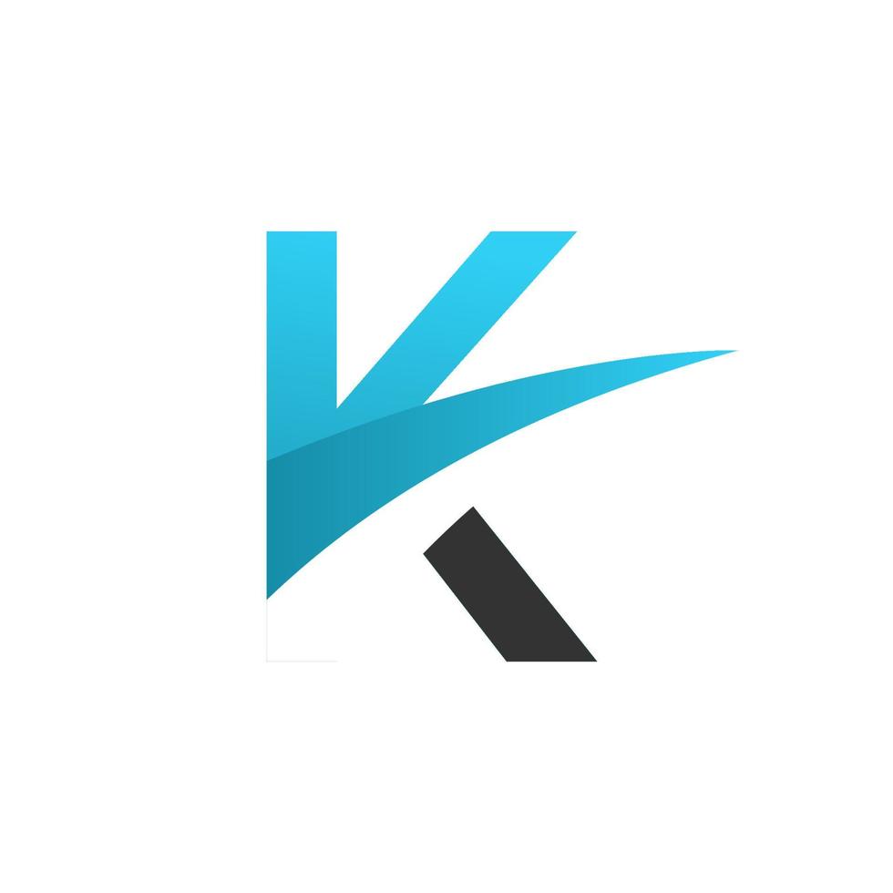 illustration vectorielle de lettre k avec concept de flèche. parfait à utiliser pour une entreprise technologique vecteur