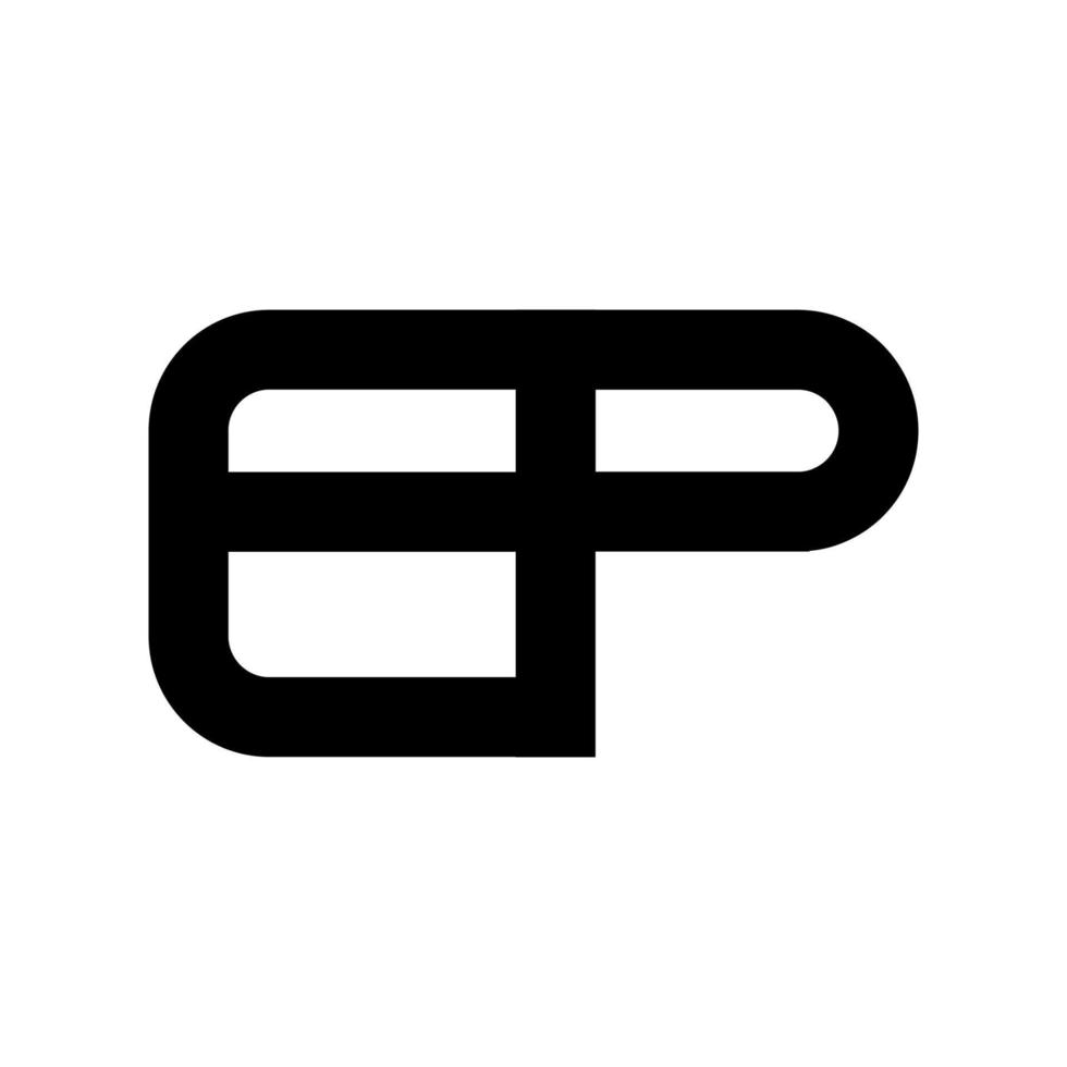 illustration vectorielle du logo de la lettre ep moderne. parfait à utiliser pour une entreprise technologique vecteur